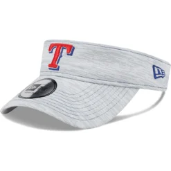 Men's Texas Rangers New Era Gray Adjustable Visor