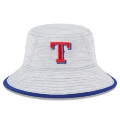 Men's Texas Rangers New Era Gray Game Bucket Hat