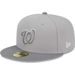 Men's Washington Nationals New Era Gray Green Undervisor 59FIFTY Fitted Hat