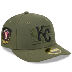 Men's Kansas City Royals New Era Green 2023 Armed Forces Day Low Profile 59FIFTY Fitted Hat