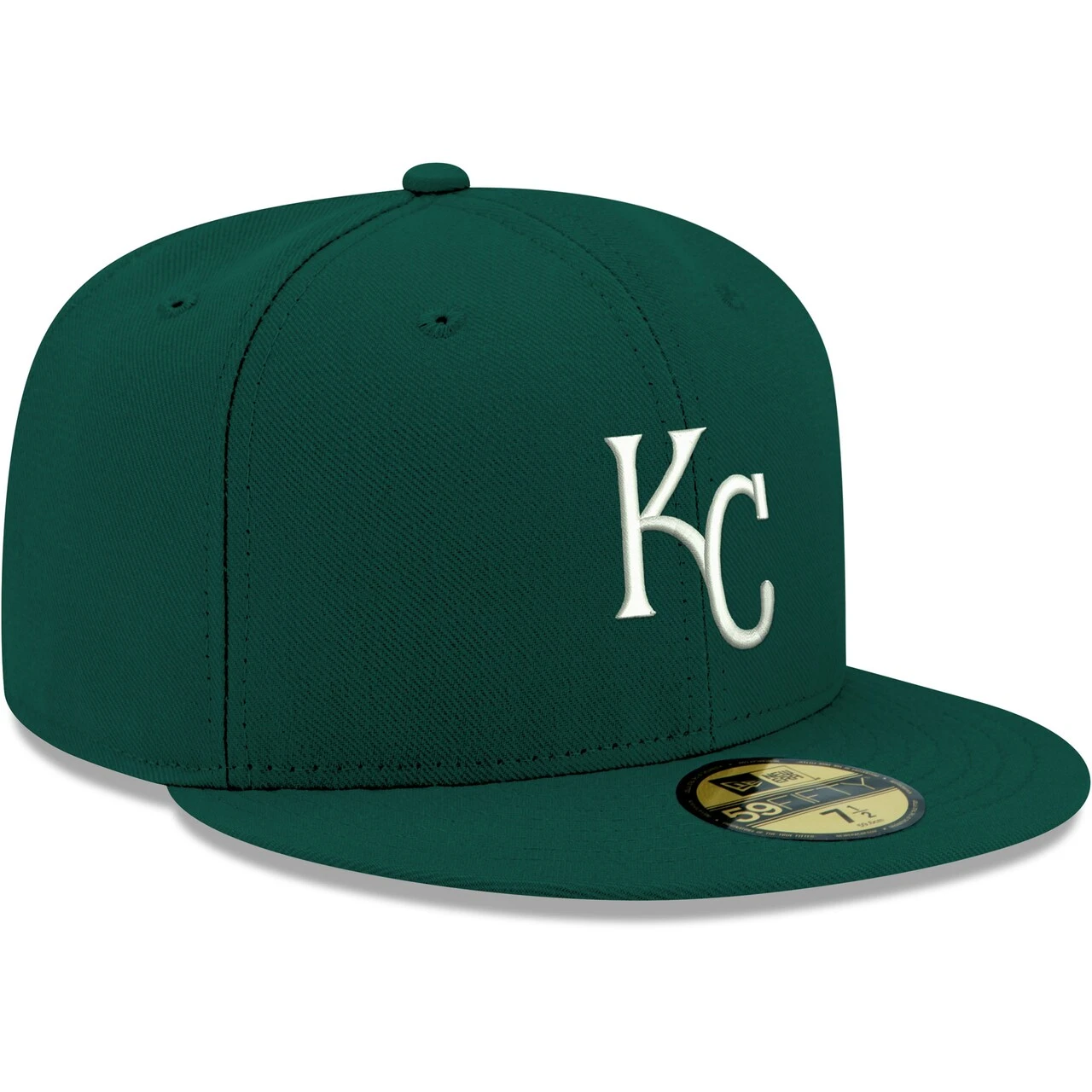 Men's Kansas City Royals New Era Green White Logo 59FIFTY Fitted Hat 3 Men's Kansas City Royals New Era Green White Logo 59FIFTY Fitted Hat - Image 3
