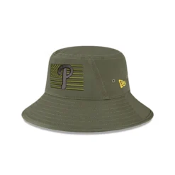 Men's Philadelphia Phillies New Era Green 2023 Armed Forces Day Bucket Hat
