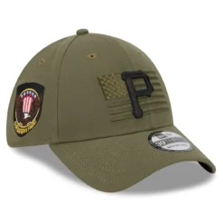 Men's Pittsburgh Pirates New Era Green 2023 Armed Forces Day 39THIRTY Flex Hat