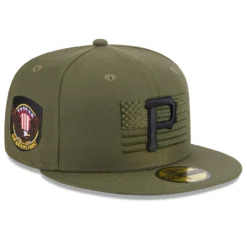 Men's Pittsburgh Pirates New Era Green 2023 Armed Forces Day On-Field 59FIFTY Fitted Hat
