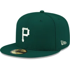 Men's Pittsburgh Pirates New Era Green White Logo 59FIFTY Fitted Hat