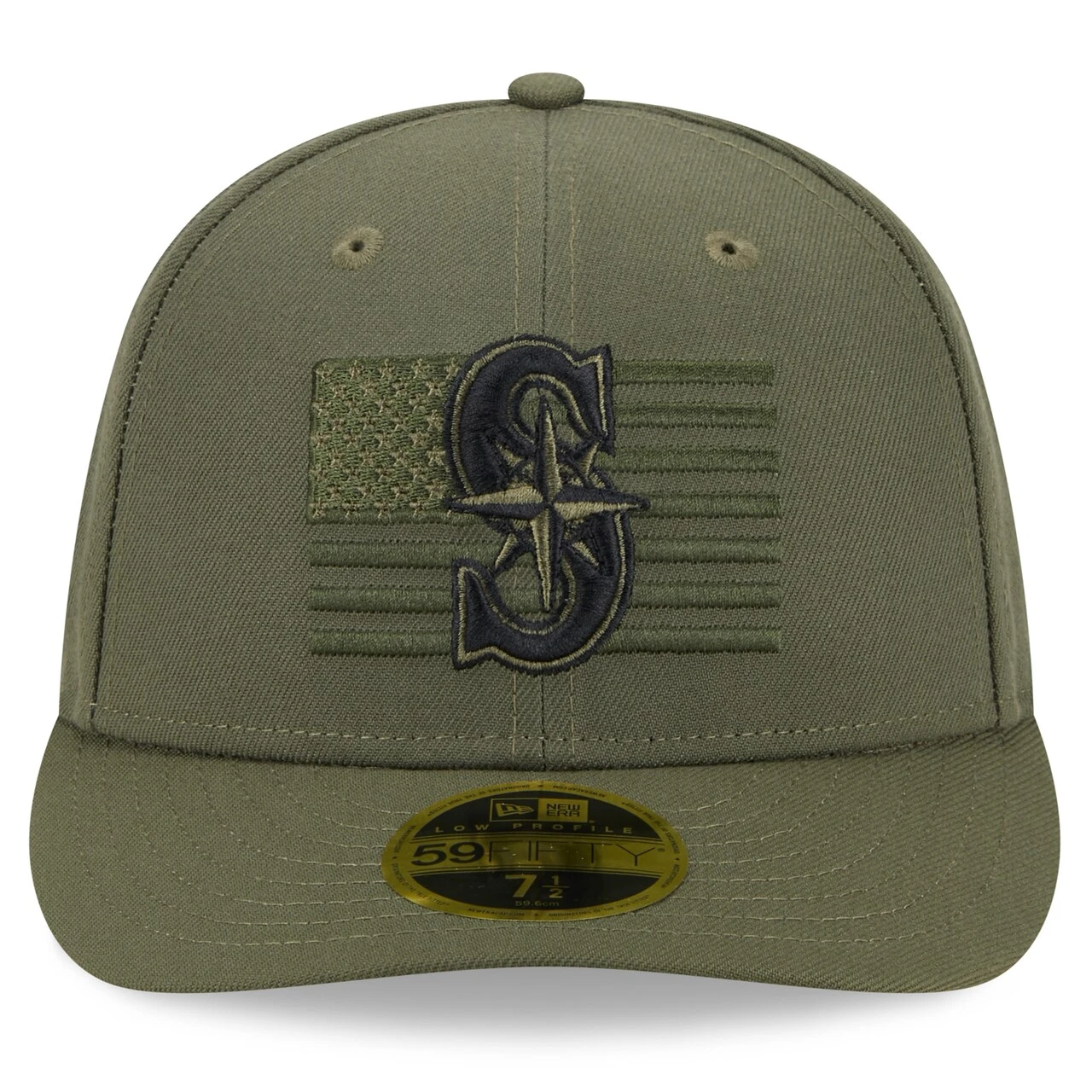 Men's Seattle Mariners New Era Green 2023 Armed Forces Day Low Profile 59FIFTY Fitted Hat 2 Men's Seattle Mariners New Era Green 2023 Armed Forces Day Low Profile 59FIFTY Fitted Hat - Image 2