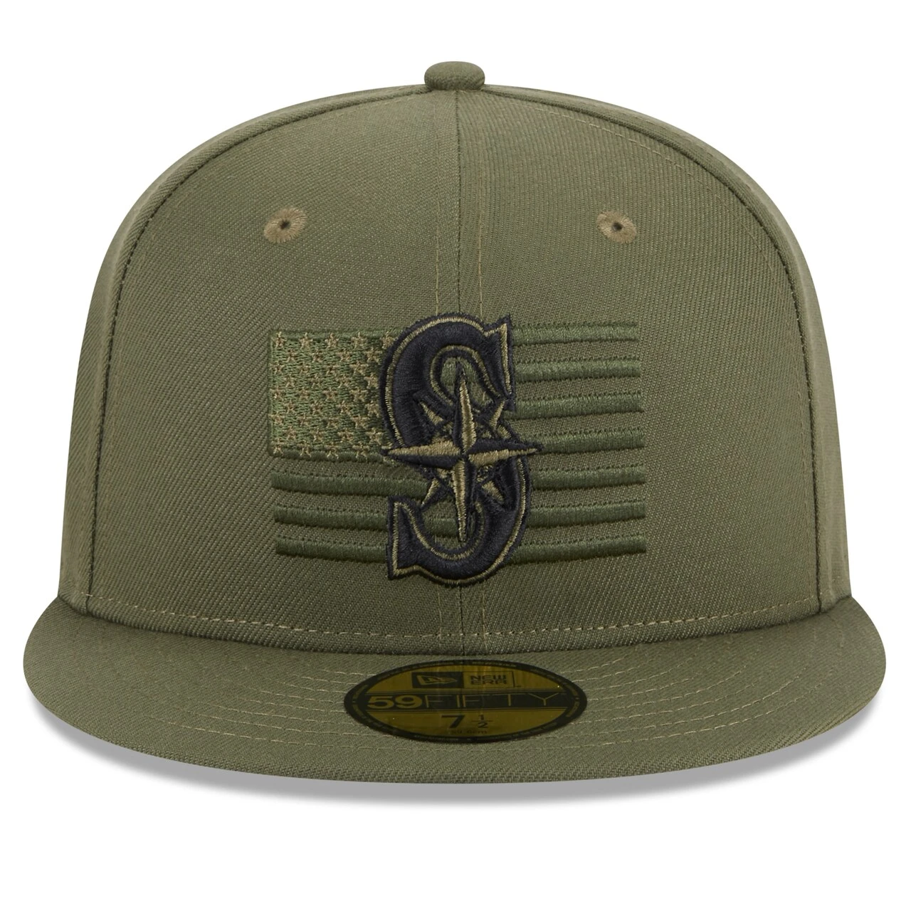 Men's Seattle Mariners New Era Green 2023 Armed Forces Day On-Field 59FIFTY Fitted Hat 2 Men's Seattle Mariners New Era Green 2023 Armed Forces Day On-Field 59FIFTY Fitted Hat - Image 2