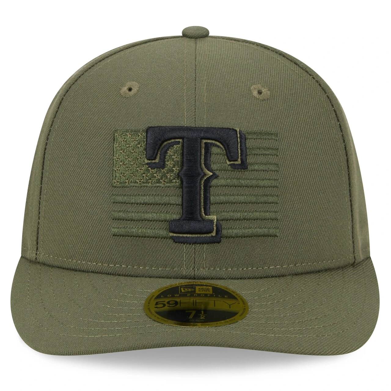 Men's Texas Rangers New Era Green 2023 Armed Forces Day Low Profile 59FIFTY Fitted Hat 2 Men's Texas Rangers New Era Green 2023 Armed Forces Day Low Profile 59FIFTY Fitted Hat - Image 2