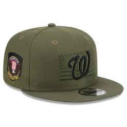 Men's Washington Nationals New Era Green 2023 Armed Forces Day 9FIFTY Snapback Adjustable Hat