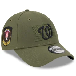 Men's Washington Nationals New Era Green 2023 Armed Forces Day 9FORTY Adjustable Hat