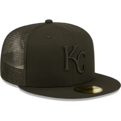 Men's Kansas City Royals New Era Blackout Trucker 59FIFTY Fitted Hat -BaseballCap Hub Store mens new era kansas city royals blackout trucker 59fifty fitted hat pi4582000 altimages ff 4582693 a584c63a5ffd29965174alt3 full