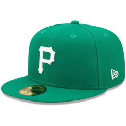 Men's Pittsburgh Pirates New Era Kelly Green White Logo 59FIFTY Fitted Hat