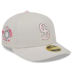 Men's Seattle Mariners New Era Khaki 2023 Mother's Day Low Profile 59FIFTY Fitted Hat