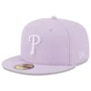 Men's Philadelphia Phillies New Era Lavender 2023 Spring Color Basic 59FIFTY Fitted Hat