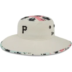 Men's Pittsburgh Pirates New Era Natural Retro Beachin' Bucket Hat