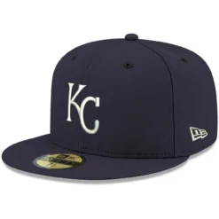 Men's Kansas City Royals New Era Navy White Logo 59FIFTY Fitted Hat
