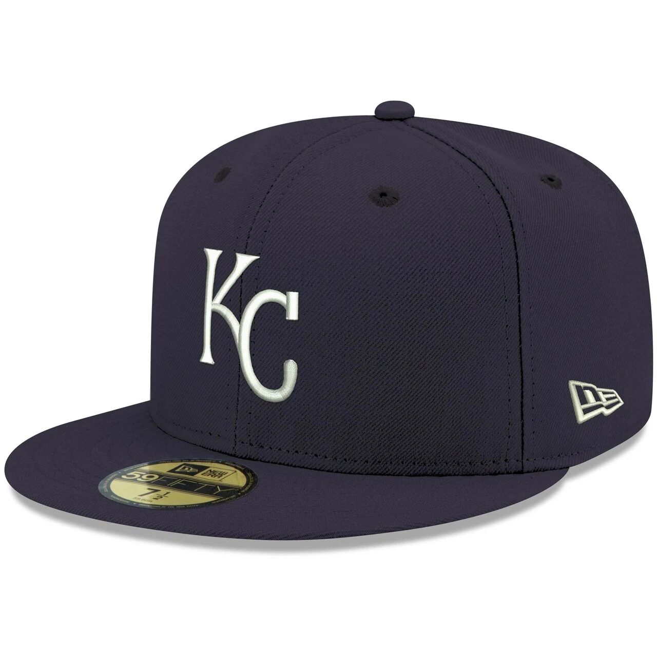 Men's Kansas City Royals New Era Navy White Logo 59FIFTY Fitted Hat 1 Men's Kansas City Royals New Era Navy White Logo 59FIFTY Fitted Hat