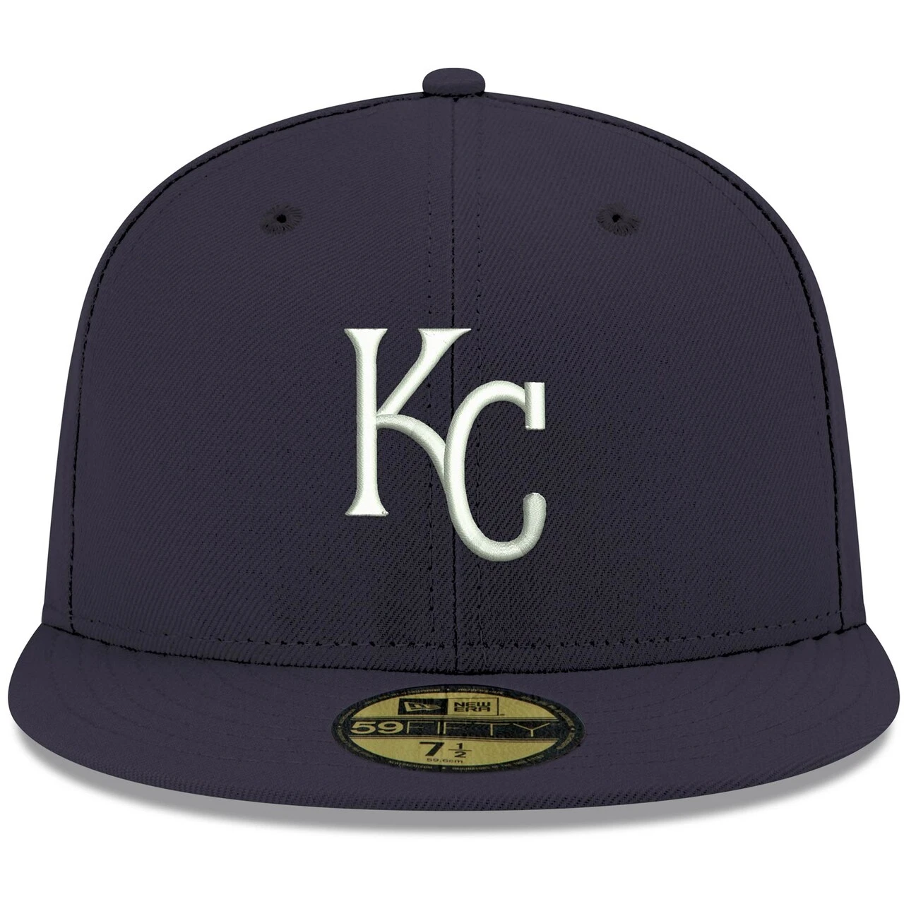 Men's Kansas City Royals New Era Navy White Logo 59FIFTY Fitted Hat 2 Men's Kansas City Royals New Era Navy White Logo 59FIFTY Fitted Hat - Image 2