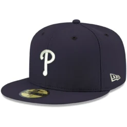 Men's Philadelphia Phillies New Era Navy White Logo 59FIFTY Fitted Hat