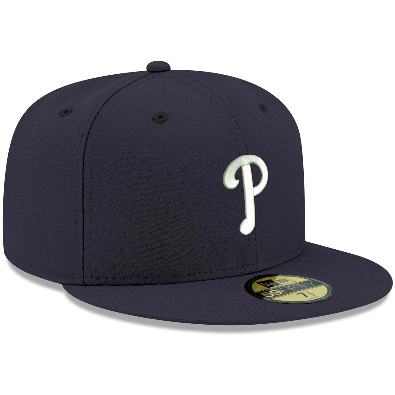 Men's Philadelphia Phillies New Era Navy White Logo 59FIFTY Fitted Hat 3 Men's Philadelphia Phillies New Era Navy White Logo 59FIFTY Fitted Hat - Image 3