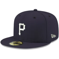 Men's Pittsburgh Pirates New Era Navy White Logo 59FIFTY Fitted Hat