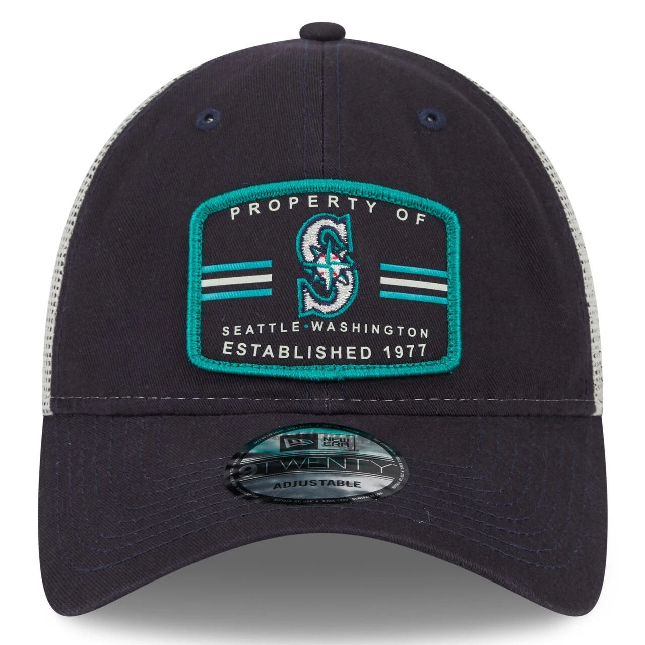 Men's Seattle Mariners New Era Navy Property Trucker 9TWENTY Snapback Hat 2 Men's Seattle Mariners New Era Navy Property Trucker 9TWENTY Snapback Hat - Image 2