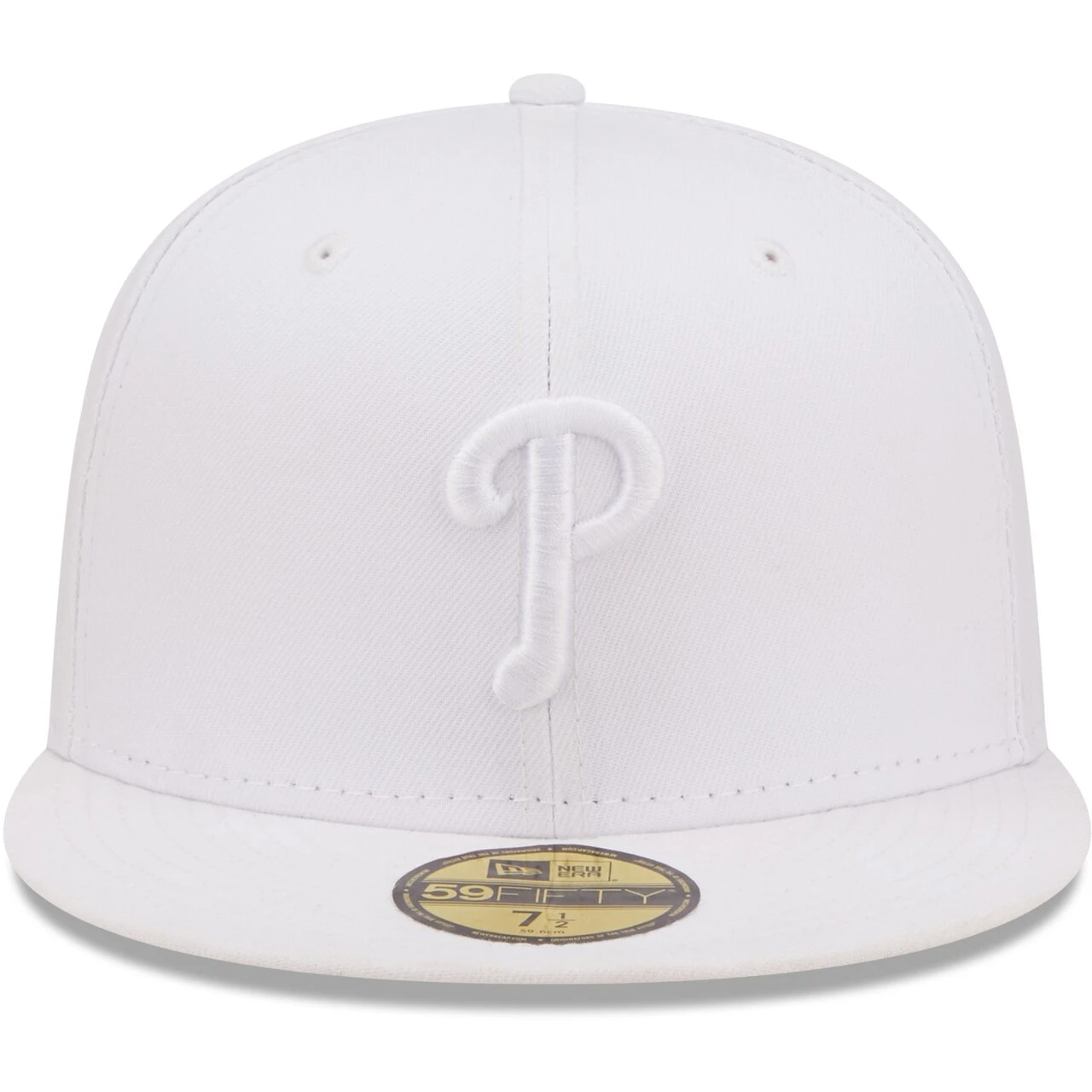 Men's Philadelphia Phillies New Era White On White 59FIFTY Fitted Hat 2 Men's Philadelphia Phillies New Era White On White 59FIFTY Fitted Hat - Image 2