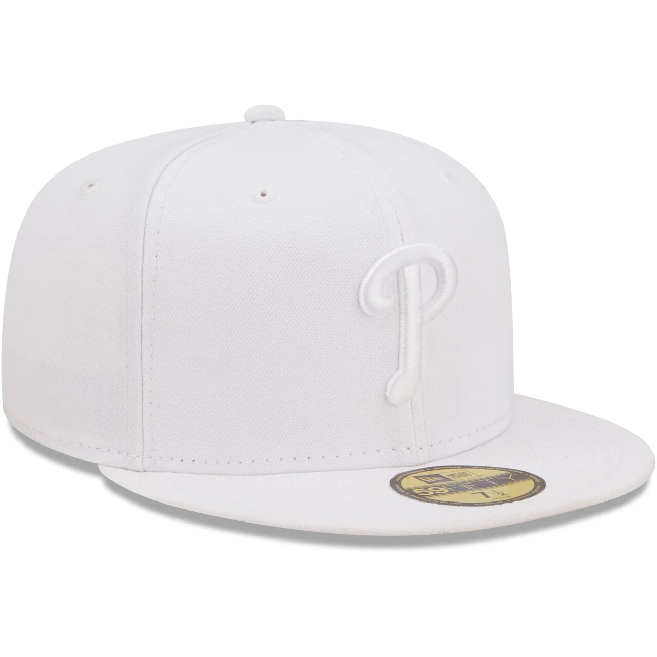 Men's Philadelphia Phillies New Era White On White 59FIFTY Fitted Hat 3 Men's Philadelphia Phillies New Era White On White 59FIFTY Fitted Hat - Image 3