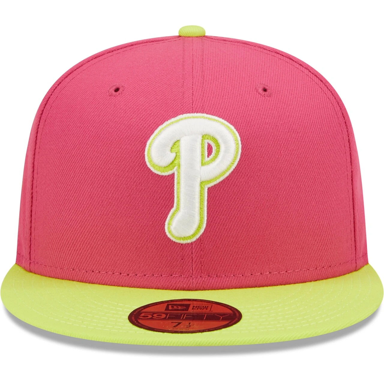 Men's Philadelphia Phillies New Era Pink 2008 World Series Champions Beetroot Cyber 59FIFTY Fitted Hat 2 Men's Philadelphia Phillies New Era Pink 2008 World Series Champions Beetroot Cyber 59FIFTY Fitted Hat - Image 2