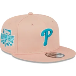Men's Philadelphia Phillies New Era Pink Sky Aqua Undervisor 9FIFTY Snapback Hat
