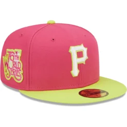 Men's Pittsburgh Pirates New Era Pink 76th World Series Champions Beetroot Cyber 59FIFTY Fitted Hat