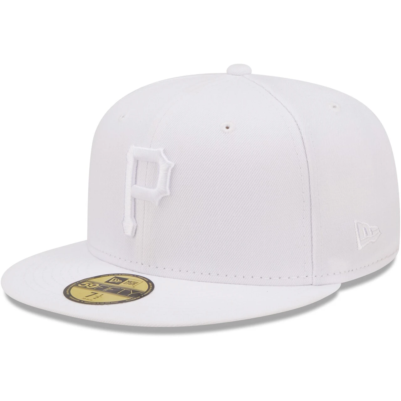 Men's Pittsburgh Pirates New Era White On White 59FIFTY Fitted Hat 1 Men's Pittsburgh Pirates New Era White On White 59FIFTY Fitted Hat