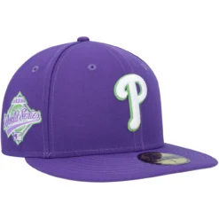 Men's Philadelphia Phillies New Era Purple Lime Side Patch 59FIFTY Fitted Hat