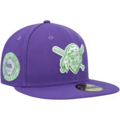 Men's Pittsburgh Pirates New Era Purple Lime Side Patch 59FIFTY Fitted Hat