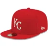 Men's Kansas City Royals New Era Red White Logo 59FIFTY Fitted Hat