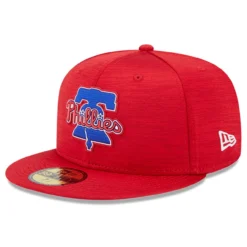 Men's Philadelphia Phillies New Era Red 2023 Clubhouse 59FIFTY Fitted Hat