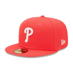 Men's Philadelphia Phillies New Era Red Lava Highlighter Logo 59FIFTY Fitted Hat