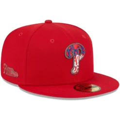 Men's Philadelphia Phillies New Era Red Script Fill 59FIFTY Fitted Hat