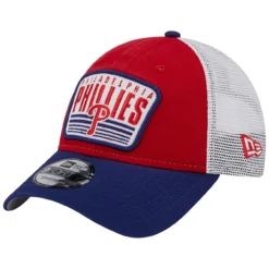 Men's Philadelphia Phillies New Era Red Two-Tone Patch 9FORTY Snapback Hat