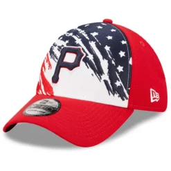 Men's Pittsburgh Pirates New Era Red 2022 4th Of July 39THIRTY Flex Hat