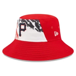 Men's Pittsburgh Pirates New Era Red 2022 4th Of July Bucket Hat