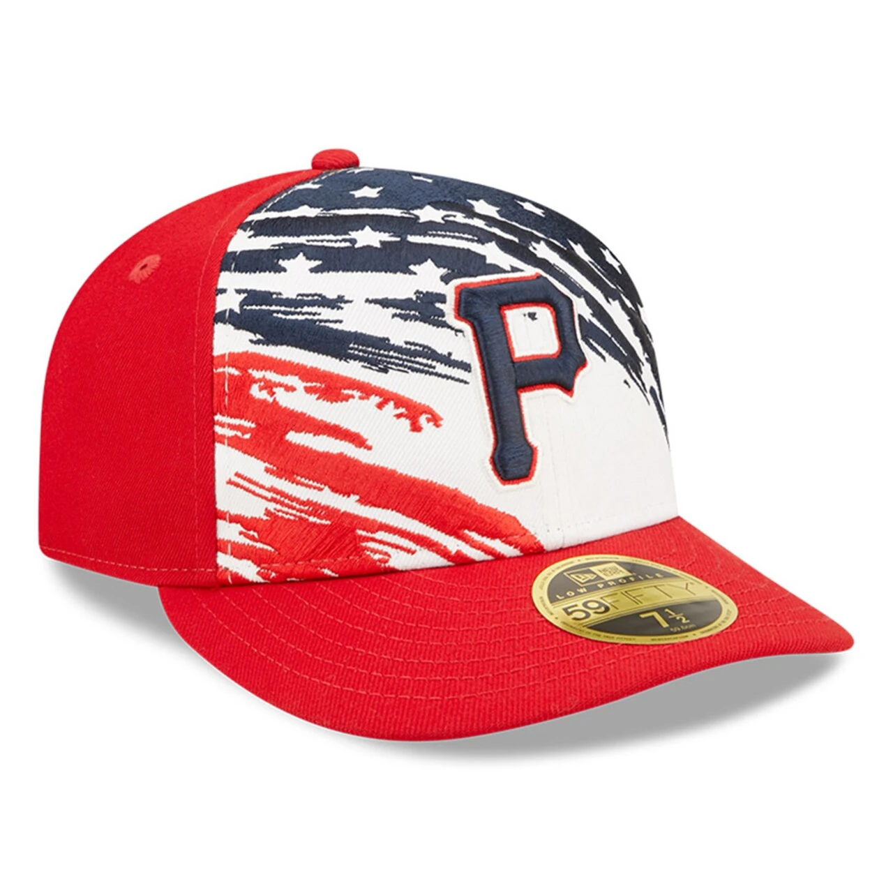Men's Pittsburgh Pirates New Era Red 2022 4th Of July Low Profile 59FIFTY Fitted Hat 3 Men's Pittsburgh Pirates New Era Red 2022 4th Of July Low Profile 59FIFTY Fitted Hat - Image 3