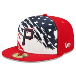 Men's Pittsburgh Pirates New Era Red 2022 4th Of July On-Field 59FIFTY Fitted Hat