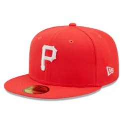 Men's Pittsburgh Pirates New Era Red Lava Highlighter Logo 59FIFTY Fitted Hat