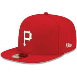 Men's Pittsburgh Pirates New Era Red White Logo 59FIFTY Fitted Hat