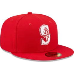 Men's Seattle Mariners New Era Red White Logo 59FIFTY Fitted Hat -BaseballCap Hub Store mens new era red seattle mariners white logo 59fifty fitted hat pi4692000 altimages ff 4692875 303f044a1f77975b1d4falt3 full