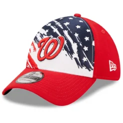 Men's Washington Nationals New Era Red 2022 4th Of July 39THIRTY Flex Hat