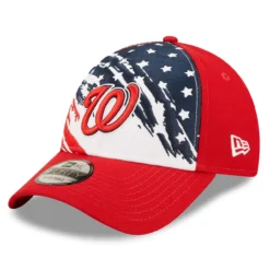 Men's Washington Nationals New Era Red 2022 4th Of July 9FORTY Snapback Adjustable Hat
