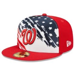 Men's Washington Nationals New Era Red 2022 4th Of July On-Field 59FIFTY Fitted Hat