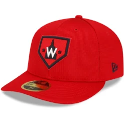 Men's Washington Nationals New Era Red 2022 Clubhouse Alternate Logo Low Profile 59FIFTY Fitted Hat